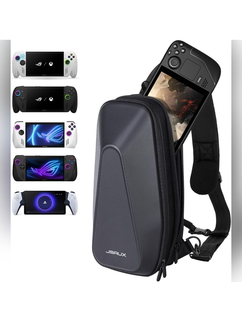 NIB JSAUX BG0105X Steam Deck ROG Ally Gaming Carrying Case Bag, Black
